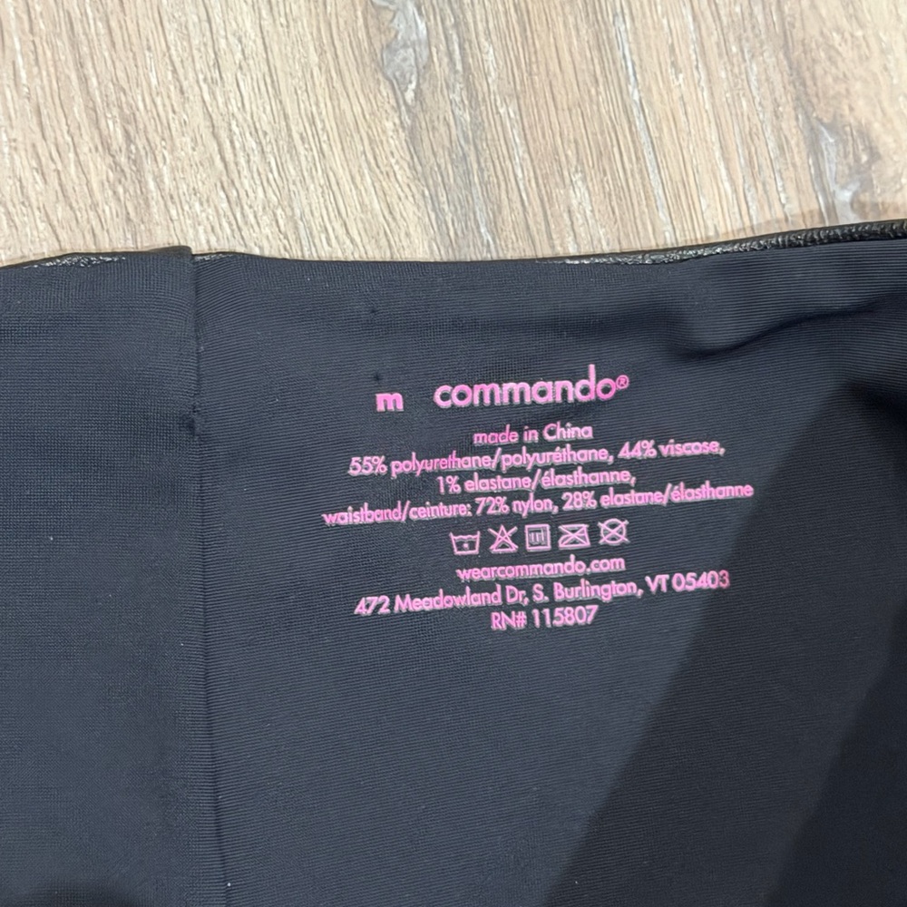 Commando Size Medium Stretch Leather Black Flared… - image 4